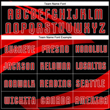 Load image into Gallery viewer, Custom Black Red-White Sublimation Soccer Uniform Jersey
