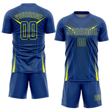 Load image into Gallery viewer, Custom US Navy Blue Gold Sublimation Soccer Uniform Jersey
