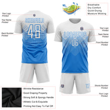 Load image into Gallery viewer, Custom Powder Blue White Sublimation Soccer Uniform Jersey
