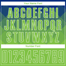 Load image into Gallery viewer, Custom Royal Neon Green-White Sublimation Soccer Uniform Jersey

