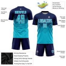 Load image into Gallery viewer, Custom Navy Lakes Blue-White Sublimation Soccer Uniform Jersey
