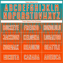 Load image into Gallery viewer, Custom Teal Orange-White Sublimation Soccer Uniform Jersey
