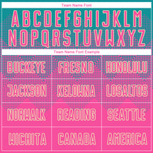 Load image into Gallery viewer, Custom Teal Pink-Cream Sublimation Soccer Uniform Jersey
