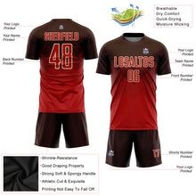 Load image into Gallery viewer, Custom Brown Red-Cream Sublimation Soccer Uniform Jersey
