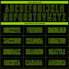 Load image into Gallery viewer, Custom Black Neon Green Pinstripe Fade Fashion Sublimation Soccer Uniform Jersey
