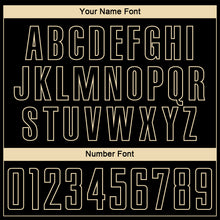 Load image into Gallery viewer, Custom Black Cream Pinstripe Fade Fashion Sublimation Soccer Uniform Jersey
