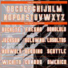 Load image into Gallery viewer, Custom Graffiti Pattern White Black Gray-Orange Scratch Sublimation Soccer Uniform Jersey
