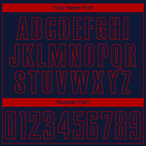 Custom Navy Red Sublimation Soccer Uniform Jersey