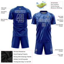 Load image into Gallery viewer, Custom Royal Light Blue-White Sublimation Soccer Uniform Jersey
