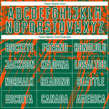 Load image into Gallery viewer, Custom Kelly Green Orange-White Sublimation Soccer Uniform Jersey
