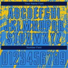 Load image into Gallery viewer, Custom Powder Blue Yellow-Navy Sublimation Soccer Uniform Jersey
