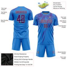 Load image into Gallery viewer, Custom Powder Blue Purple-Old Gold Sublimation Soccer Uniform Jersey
