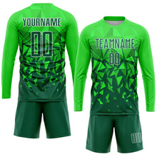 Load image into Gallery viewer, Custom Green Grass Green-White Sublimation Soccer Uniform Jersey
