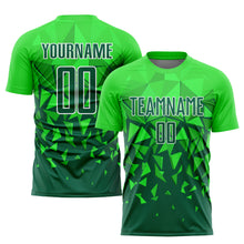 Load image into Gallery viewer, Custom Green Grass Green-White Sublimation Soccer Uniform Jersey
