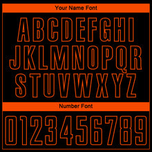 Load image into Gallery viewer, Custom Black Orange Sublimation Soccer Uniform Jersey
