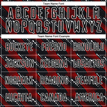 Load image into Gallery viewer, Custom Black Red-White Sublimation Soccer Uniform Jersey
