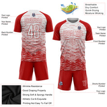 Load image into Gallery viewer, Custom Red White Sublimation Soccer Uniform Jersey
