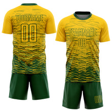 Load image into Gallery viewer, Custom Yellow Green Sublimation Soccer Uniform Jersey
