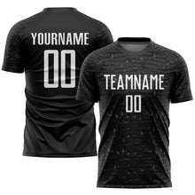 Load image into Gallery viewer, Custom Black White Sublimation Soccer Uniform Jersey

