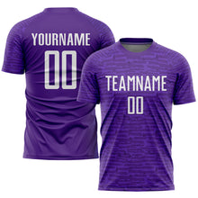 Load image into Gallery viewer, Custom Purple White Sublimation Soccer Uniform Jersey
