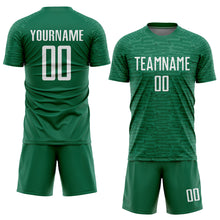 Load image into Gallery viewer, Custom Kelly Green White Sublimation Soccer Uniform Jersey
