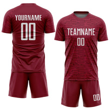 Load image into Gallery viewer, Custom Crimson White Sublimation Soccer Uniform Jersey
