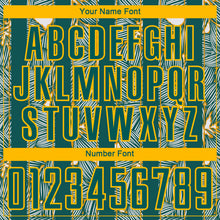 Load image into Gallery viewer, Custom Midnight Green Gold Flowers Sublimation Soccer Uniform Jersey
