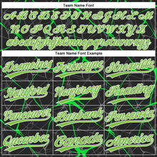 Load image into Gallery viewer, Custom Black Neon Green-Kelly Green 3D Pattern Two-Button Unisex Softball Jersey
