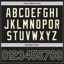 Load image into Gallery viewer, Custom Black Black-Cream Two-Button Unisex Softball Jersey
