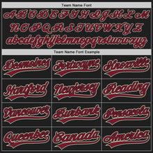 Load image into Gallery viewer, Custom Black Crimson-Cream Two-Button Unisex Softball Jersey
