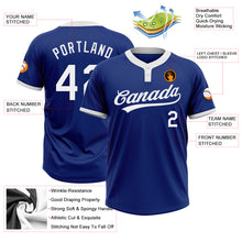Load image into Gallery viewer, Custom Royal White Two-Button Unisex Softball Jersey
