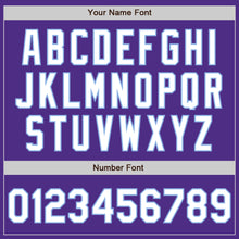 Load image into Gallery viewer, Custom Purple White-Light Blue Two-Button Unisex Softball Jersey
