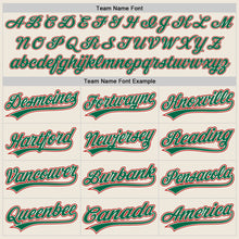 Load image into Gallery viewer, Custom Cream Kelly Green-Red Two-Button Unisex Softball Jersey
