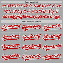 Load image into Gallery viewer, Custom Gray Red-White Two-Button Unisex Softball Jersey
