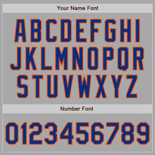 Load image into Gallery viewer, Custom Gray Royal-Orange Two-Button Unisex Softball Jersey
