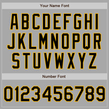 Load image into Gallery viewer, Custom Gray Black-Gold Two-Button Unisex Softball Jersey

