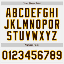 Load image into Gallery viewer, Custom White Brown-Gold Two-Button Unisex Softball Jersey
