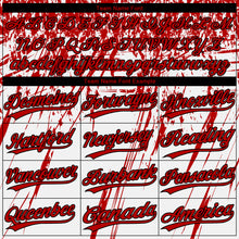 Load image into Gallery viewer, Custom White Red-Black 3D Pattern Two-Button Unisex Softball Jersey
