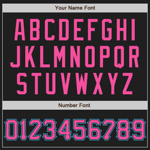 Load image into Gallery viewer, Custom Black Pink-Sky Blue Two-Button Unisex Softball Jersey
