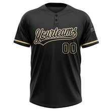 Load image into Gallery viewer, Custom Black Black-City Cream Two-Button Unisex Softball Jersey
