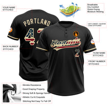 Load image into Gallery viewer, Custom Black Vintage USA Flag-City Cream Two-Button Unisex Softball Jersey
