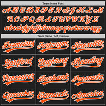 Load image into Gallery viewer, Custom Black Orange-White Two-Button Unisex Softball Jersey
