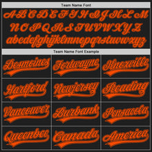 Load image into Gallery viewer, Custom Black Orange Two-Button Unisex Softball Jersey
