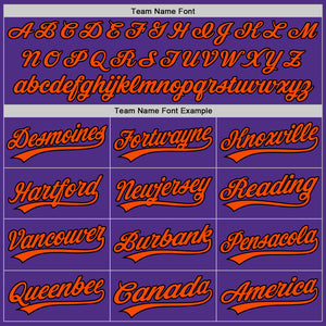 Custom Purple Black-Orange Two-Button Unisex Softball Jersey