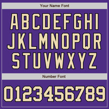 Load image into Gallery viewer, Custom Purple City Cream-Black Two-Button Unisex Softball Jersey
