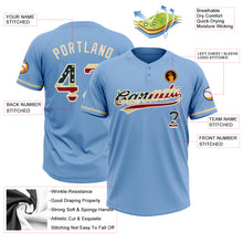 Load image into Gallery viewer, Custom Light Blue Vintage USA Flag-City Cream Two-Button Unisex Softball Jersey
