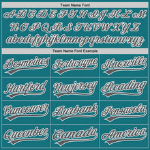 Load image into Gallery viewer, Custom Teal Steel Gray-White Two-Button Unisex Softball Jersey
