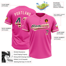 Load image into Gallery viewer, Custom Pink Vintage USA Flag-Cream Two-Button Unisex Softball Jersey
