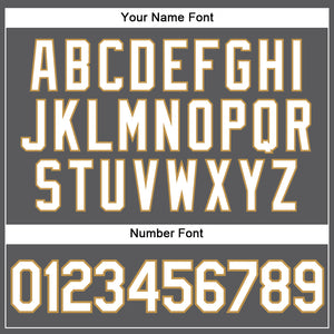 Custom Steel Gray White-Old Gold Authentic Baseball Jersey