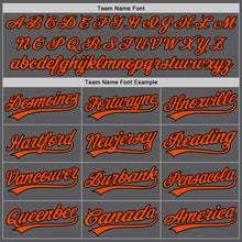 Load image into Gallery viewer, Custom Steel Gray Orange-Black Authentic Baseball Jersey
